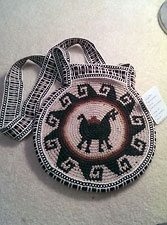 Adorable Crochet Round Alpaca Purse